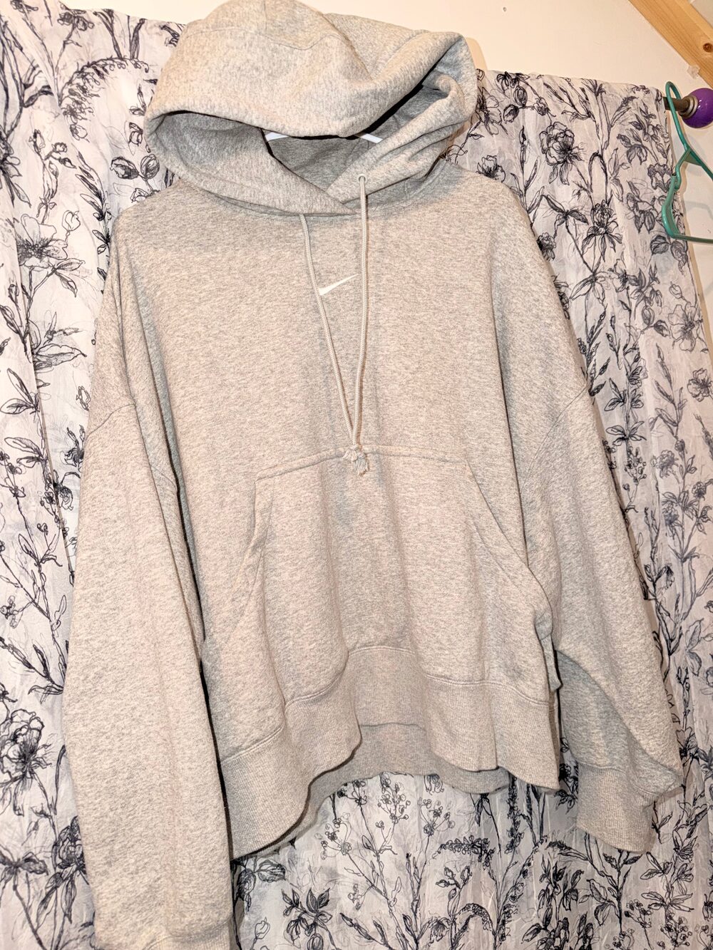Nike Phoenix Fleece Oversized Hoodie — Gray